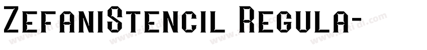 ZefaniStencil Regula字体转换